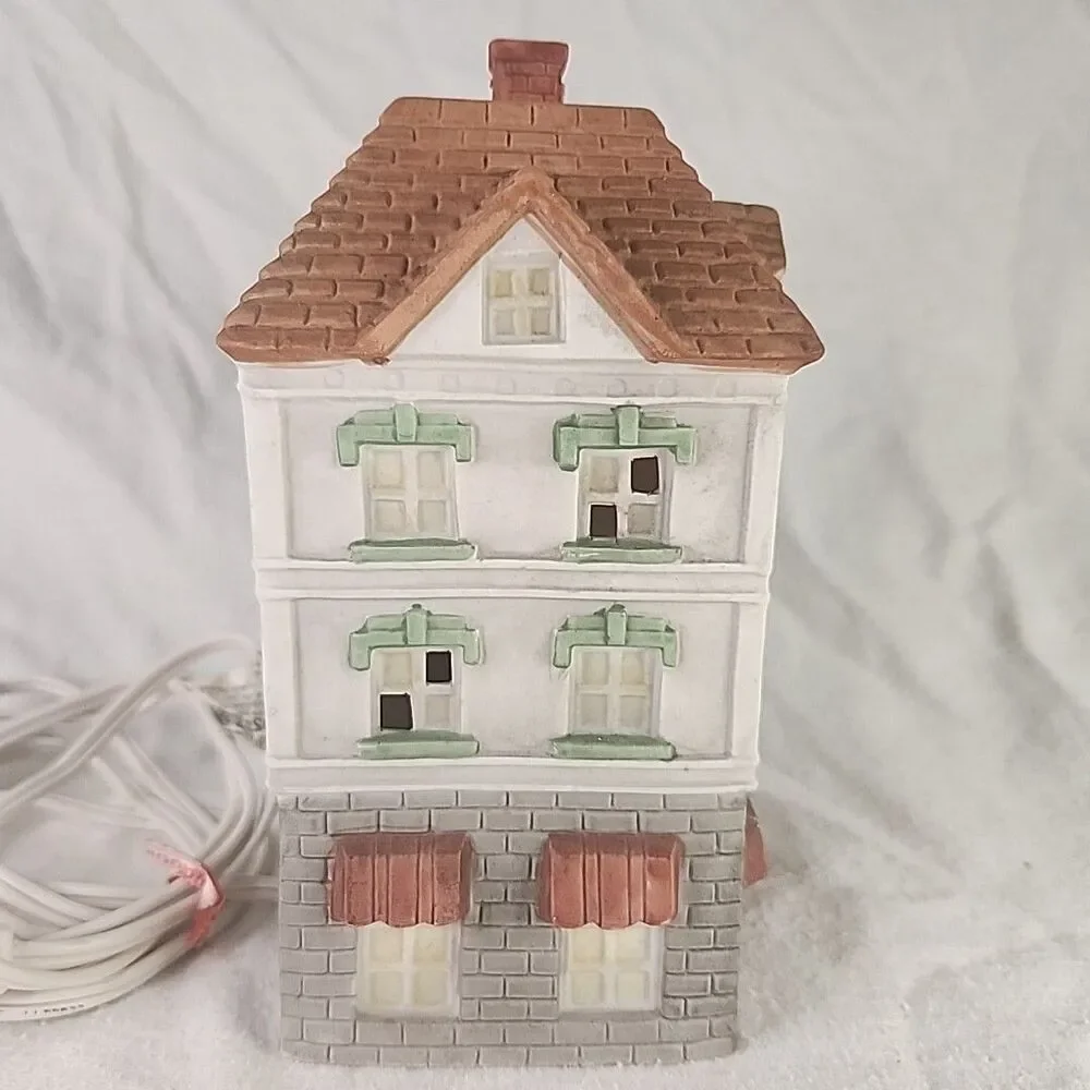 House Dickinson's Christmas Village Coffee Porcelain Electric Illuminted OLD